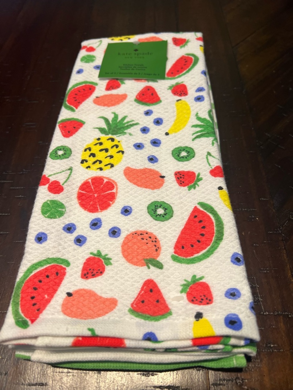Kate Spade New York Assortment Fruits Colorful Kitchen Towels Set of 2